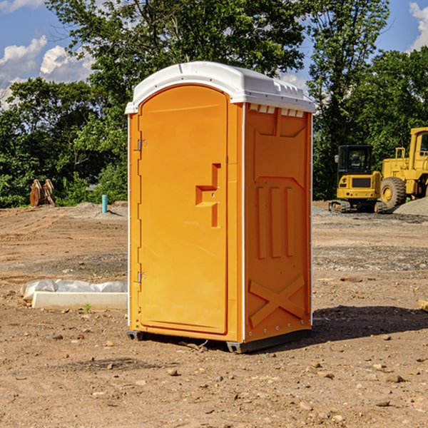 how often are the porta potties cleaned and serviced during a rental period in Salt Creek Commons